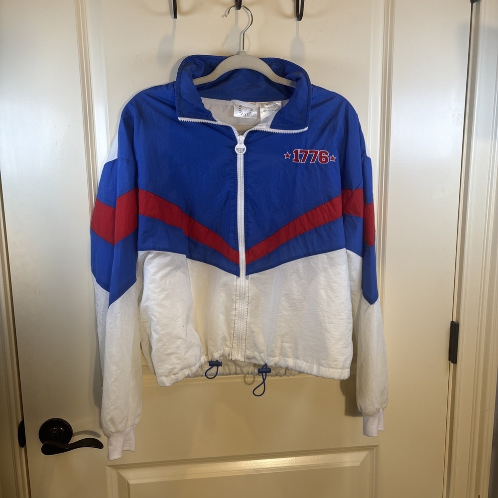 Revolutions 33 1776 Windbreaker Jacket Large USA Patriotic‎ America 4th Of July